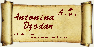Antonina Džodan vizit kartica
